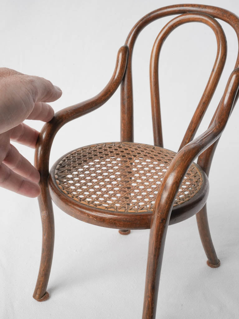 Early 20th Century Thonet Style Miniature Doll Armchair - 13"