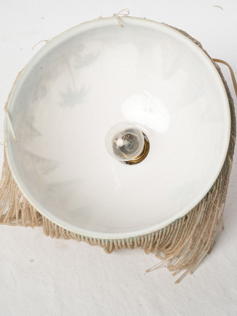 Shimmering curtain bead fringe pendant