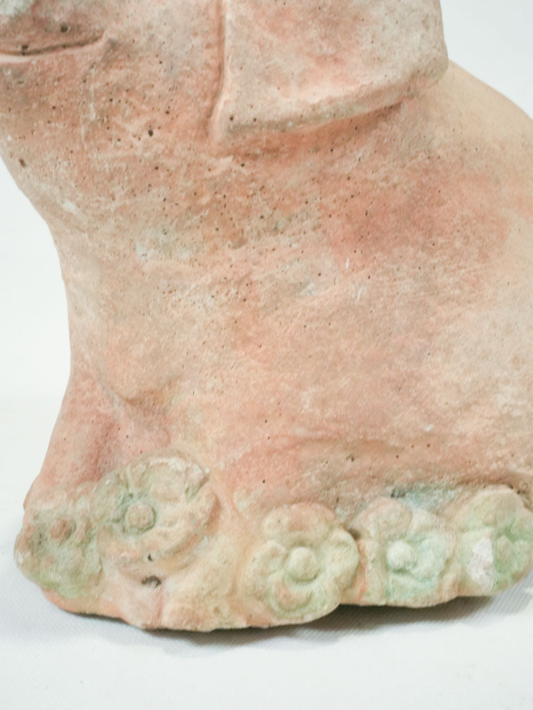Charming handcrafted concrete pig ornament