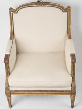 Eighteenth-century elegant linen armchair