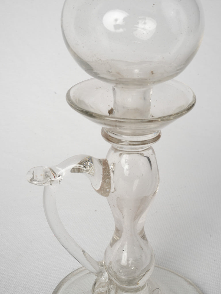 Elegant French blown glass lamp