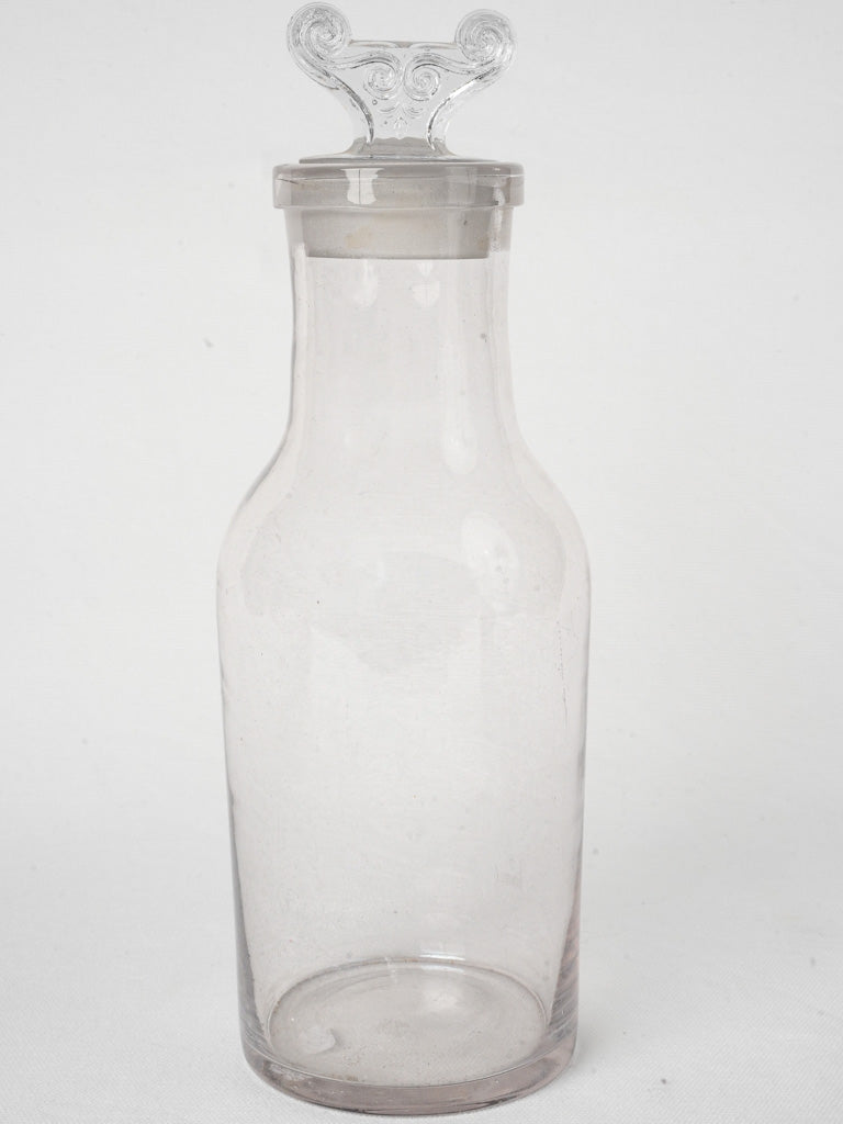 Vintage elegant French glass jar  