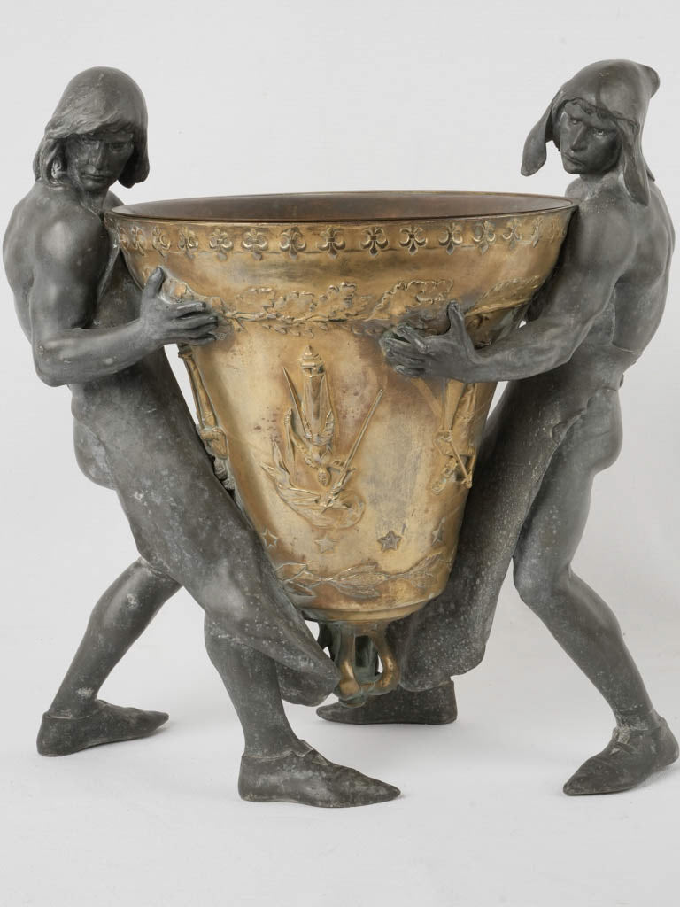 Vintage artisan pewter artwork