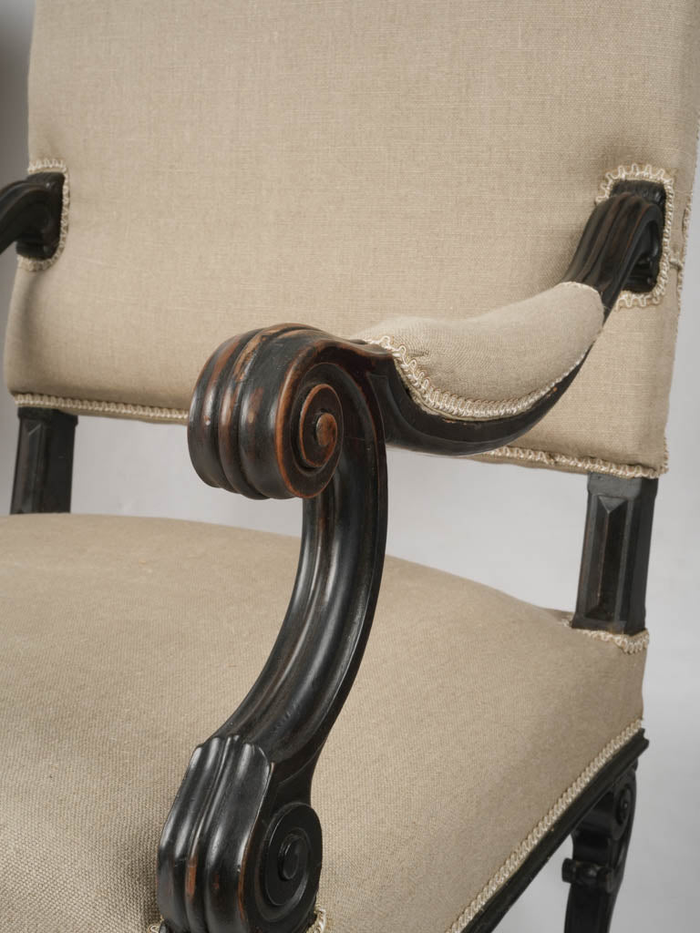 Curved 19th-century Louis XIV-style chairs
