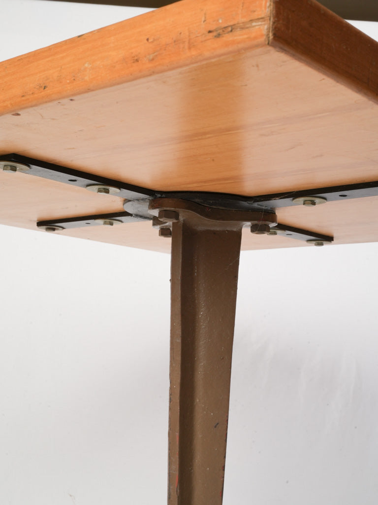 Timeworn pedestal side table  