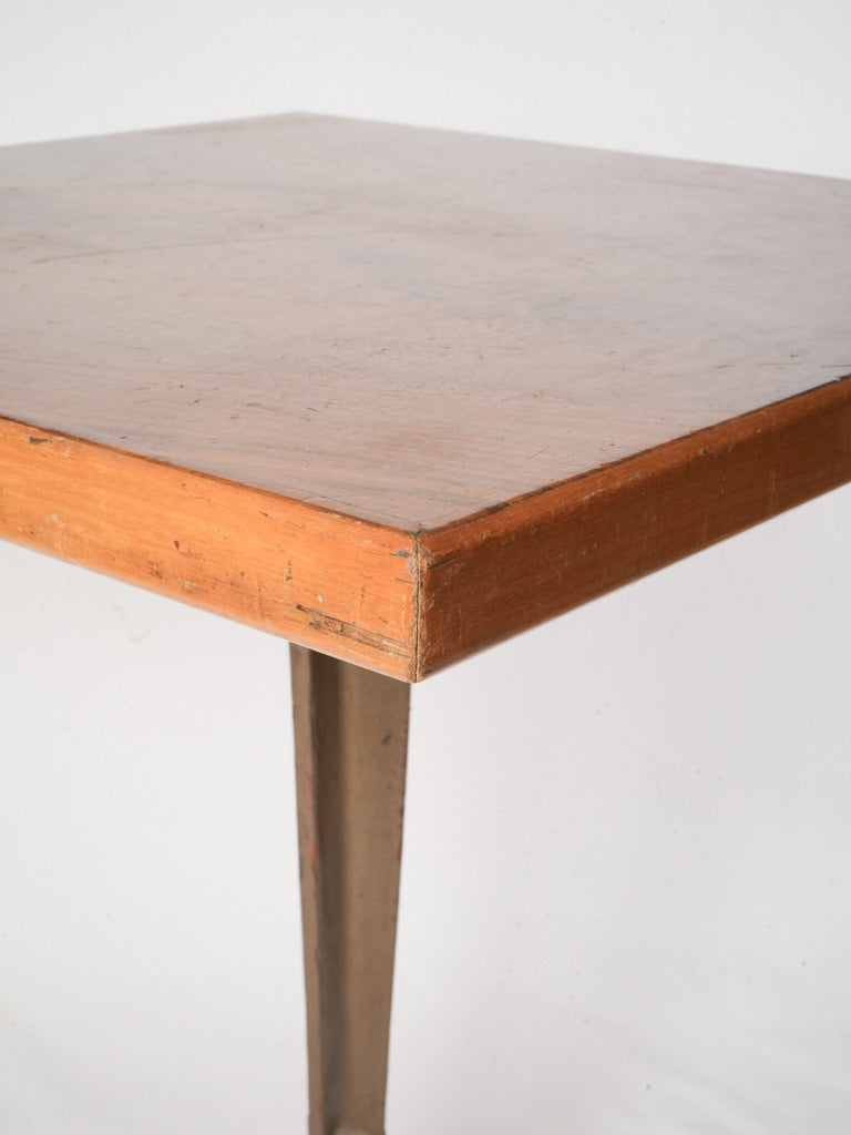Aged French square-top table  