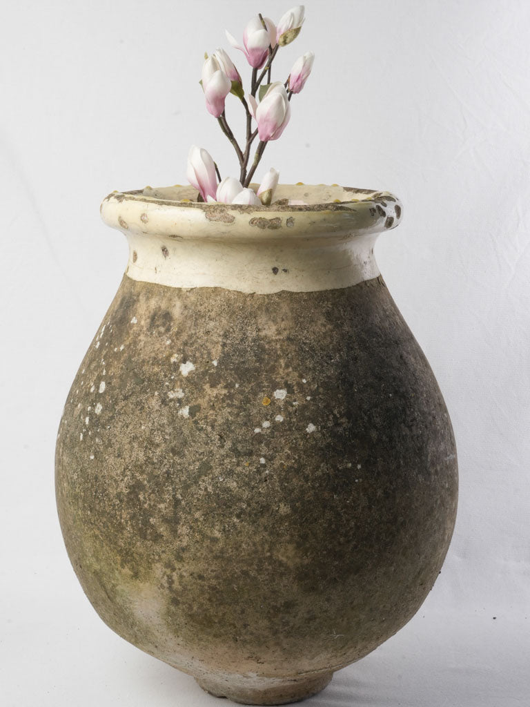 Elegant mossy patina Biot vessel