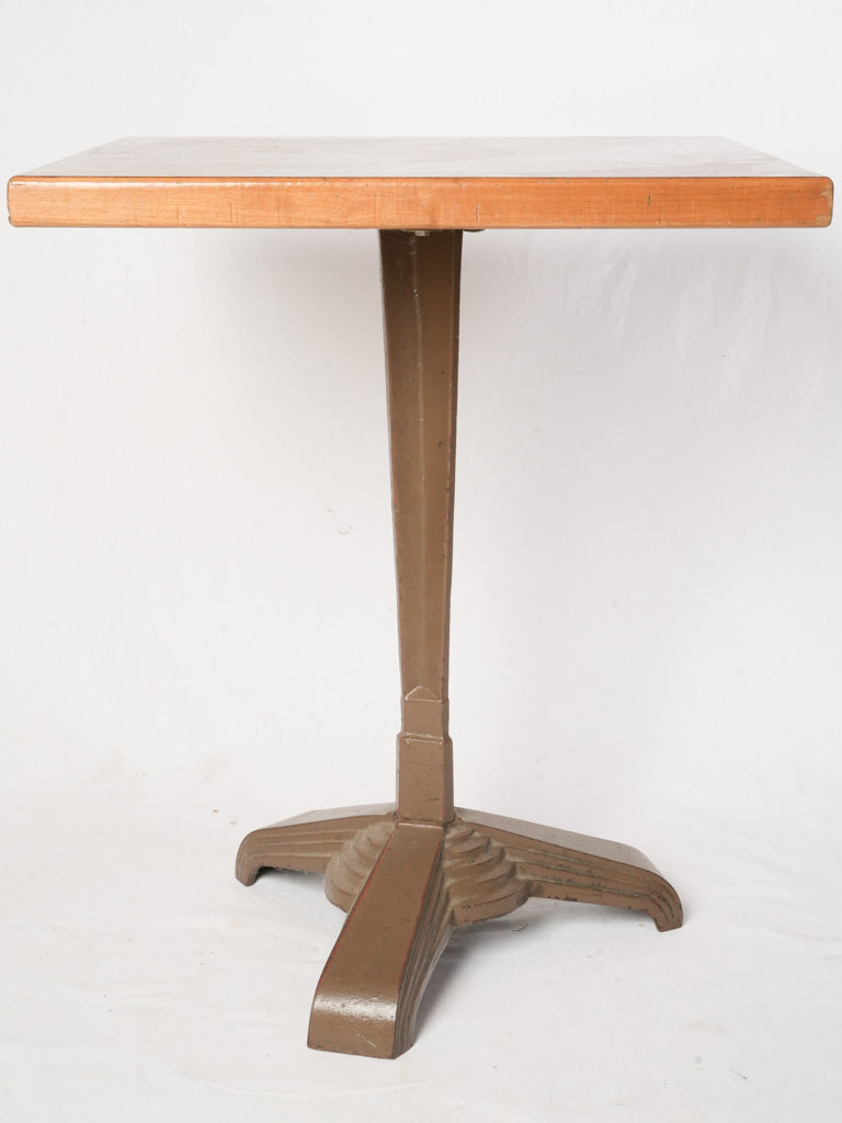 Veneered brown café table  