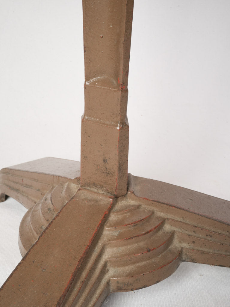 Warm-toned veneer table  