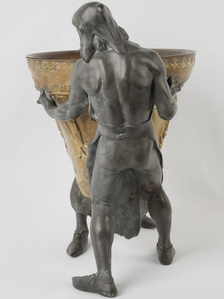 Historical allegorical bronze statue