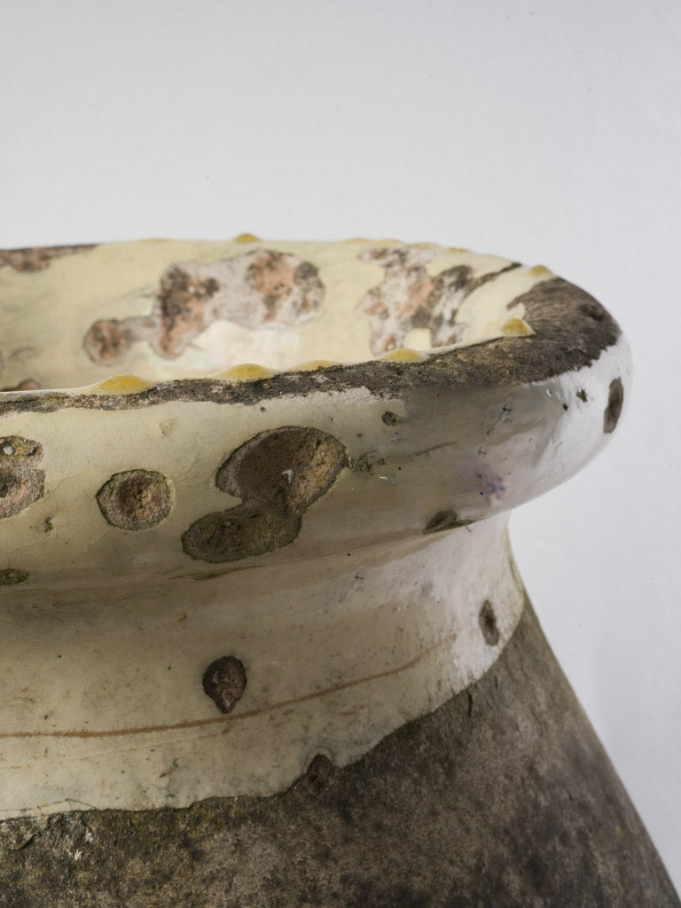 Artisanal aged French storage jar