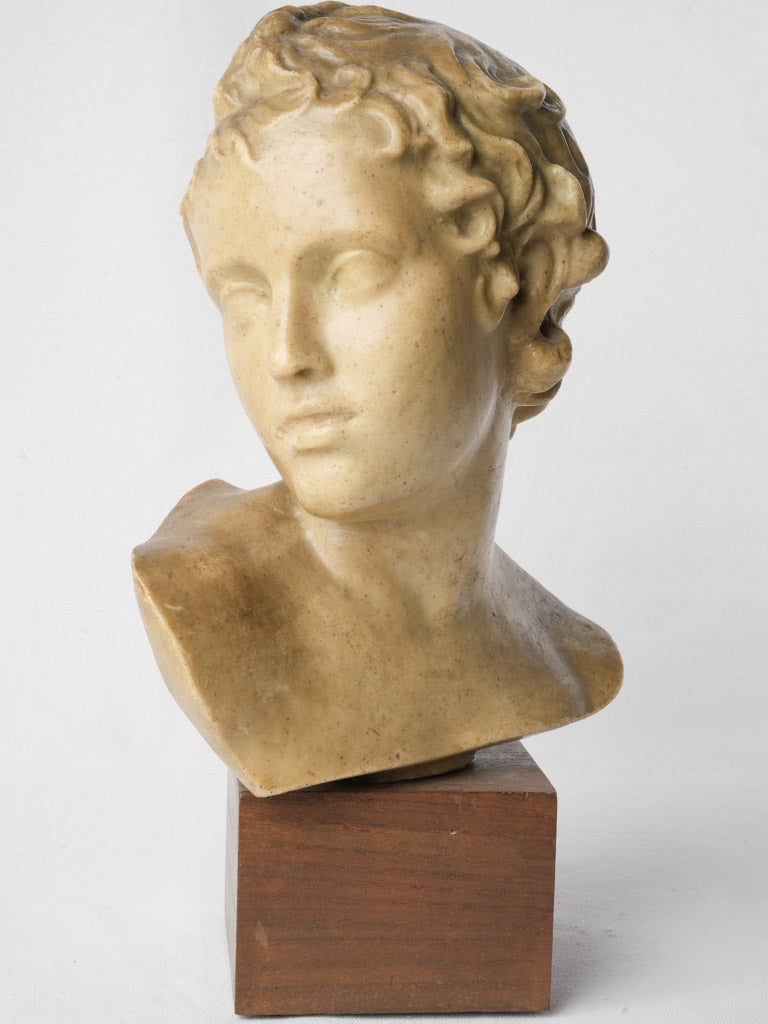 Early 20th Century French Wax Bust Of A Young Man - 17¾"