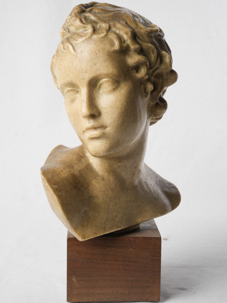 Early 20th Century French Wax Bust Of A Young Man - 17¾"