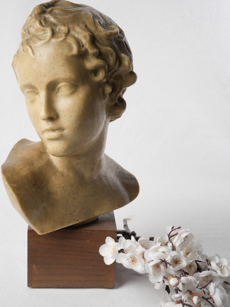 Early 20th Century French Wax Bust Of A Young Man - 17¾"