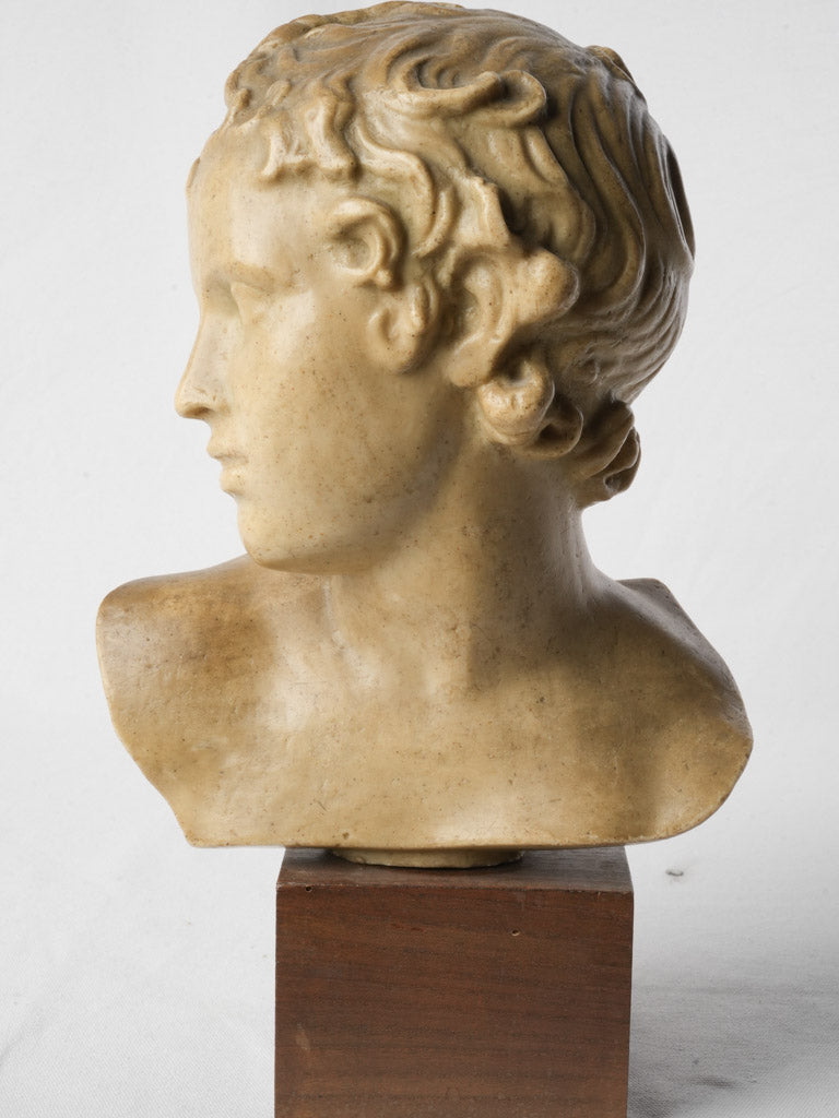 Early 20th Century French Wax Bust Of A Young Man - 17¾"