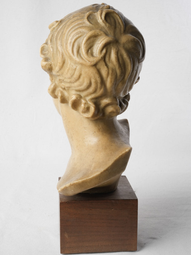 Early 20th Century French Wax Bust Of A Young Man - 17¾"