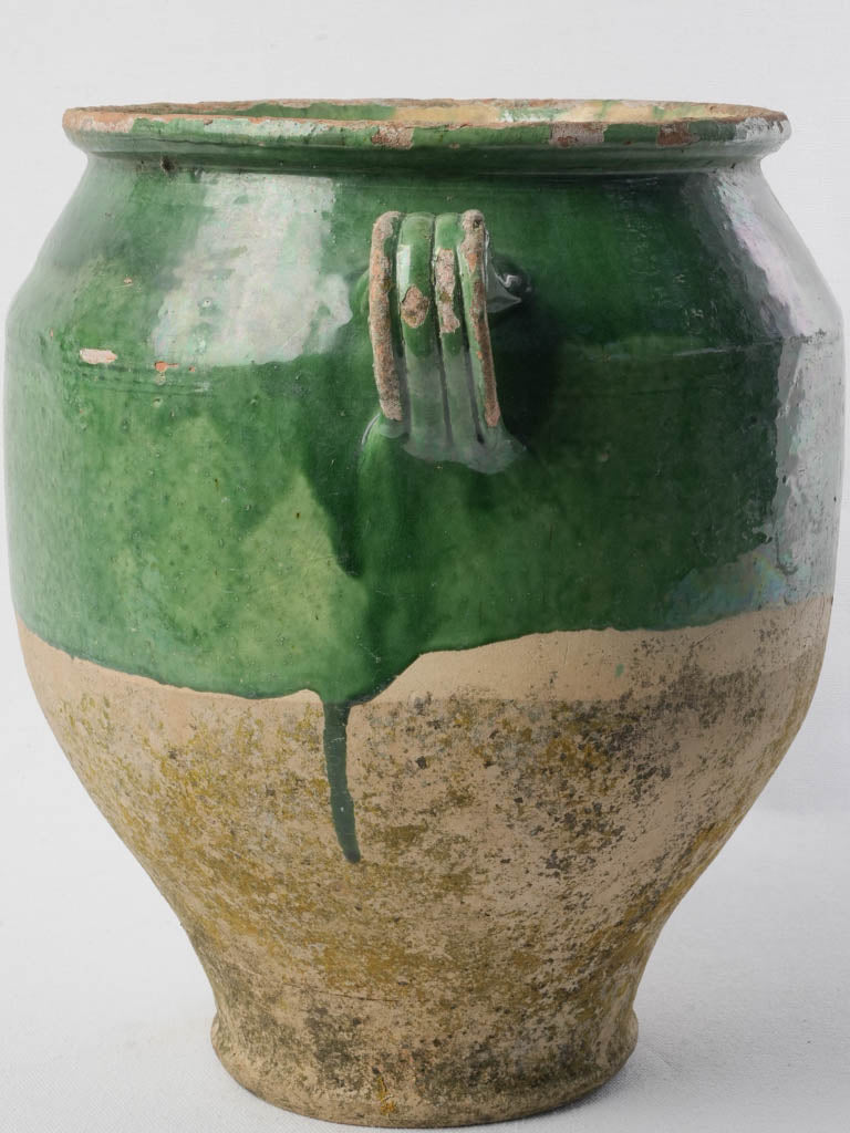 Ornate handcrafted glazed container  
