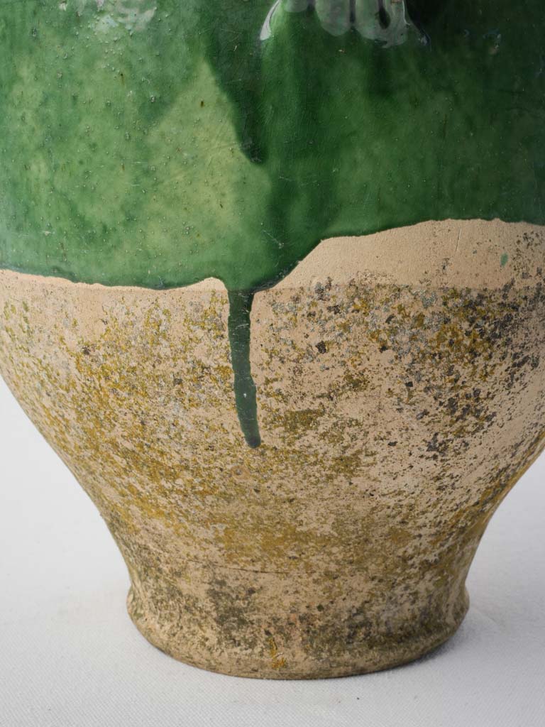 Traditional half-glazed collectible pot  