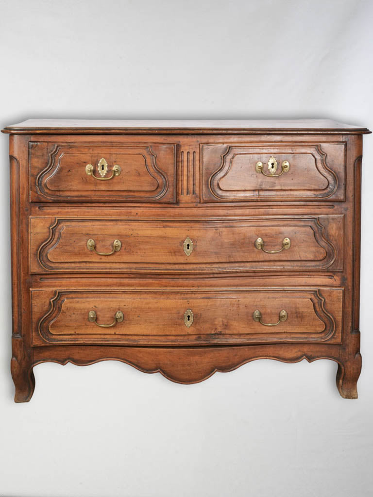 Honeyed patina French drawer chest