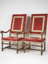Gilded, Louis XIV-style ceremonial armchairs