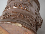 Vintage French brass-lidded tobacco vessels