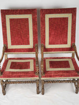 Luxurious, gilded Louis XIV armchairs