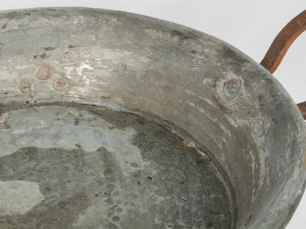 Vintage, rustic copper cooking pot