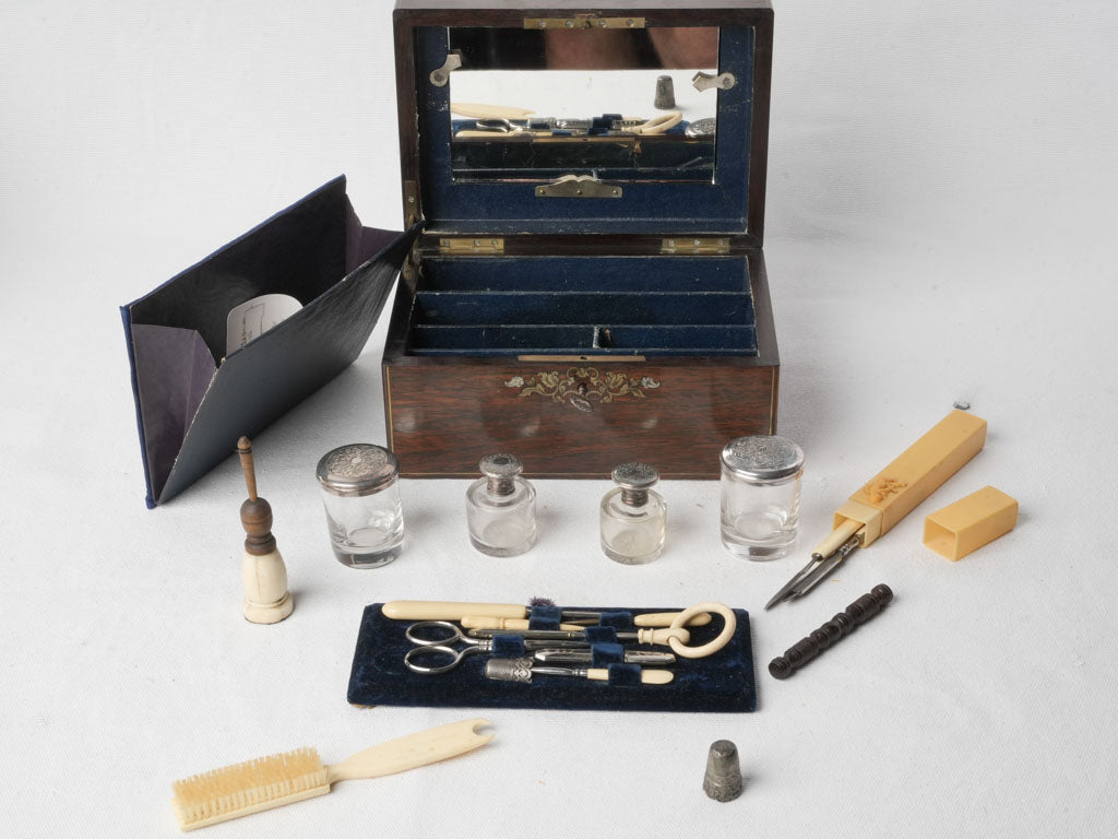 Exquisite Napoleon III Complete Lady’s Traveling Dressing Case