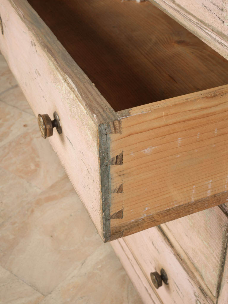 Distressed vintage-style commode.