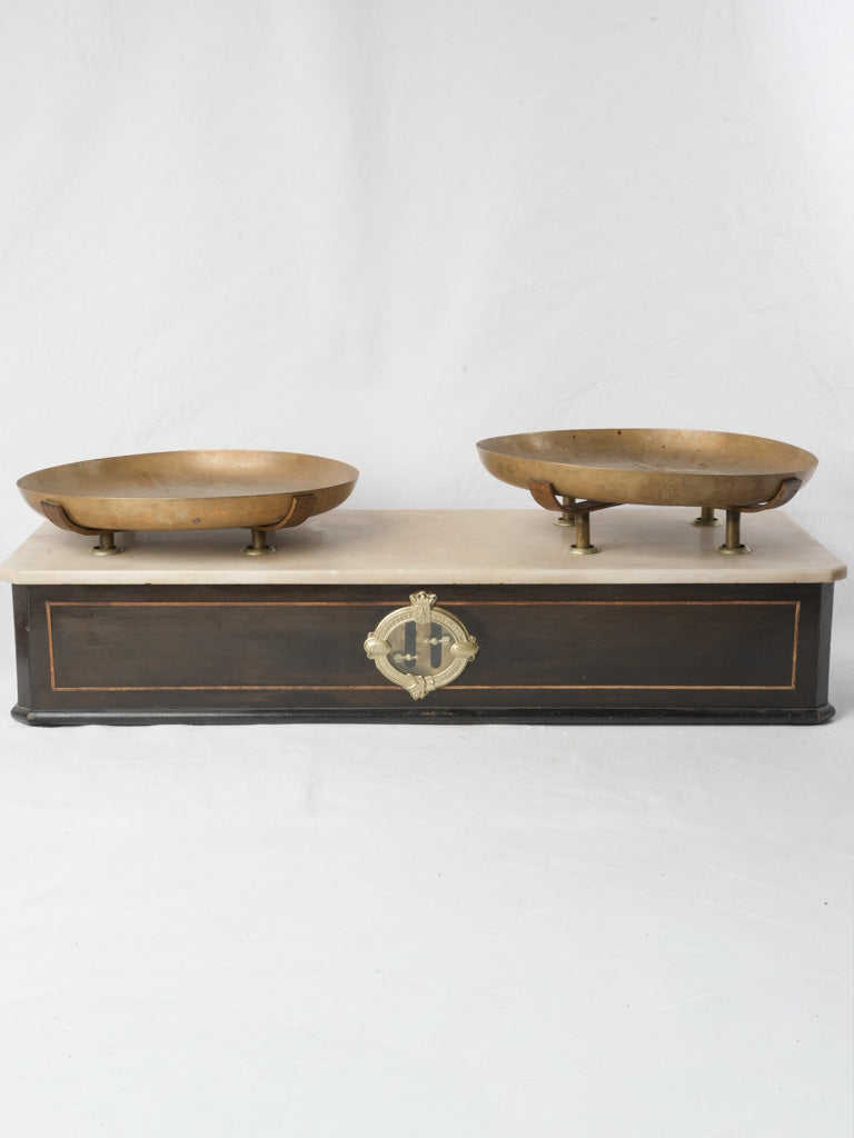 Substantial French Two-Pan Mercantile Scale Circa 1900 - 30"