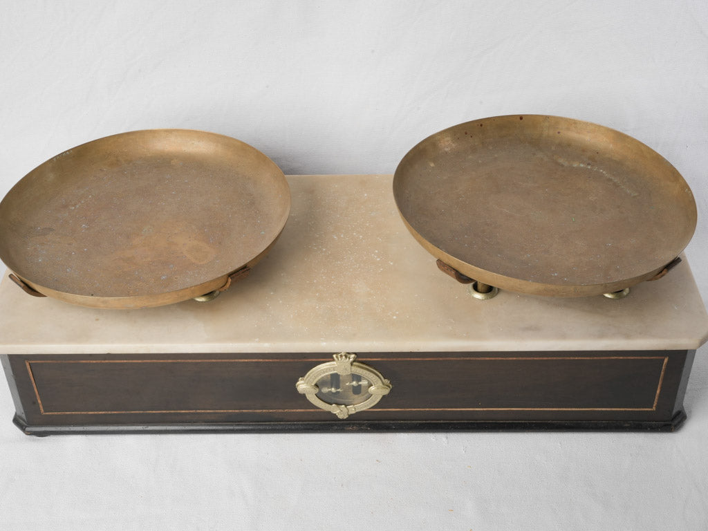 Substantial French Two-Pan Mercantile Scale Circa 1900 - 30"