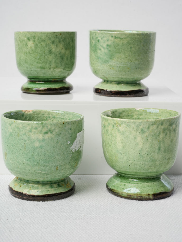 Verdant green glazed table accessories