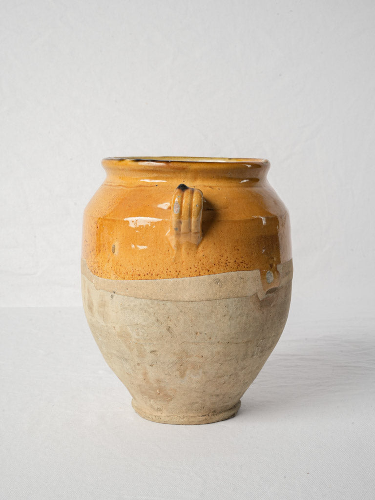 French Confit Pot w/ Lustrous Honey Glaze, Early to Mid-20th Century - 10¼"