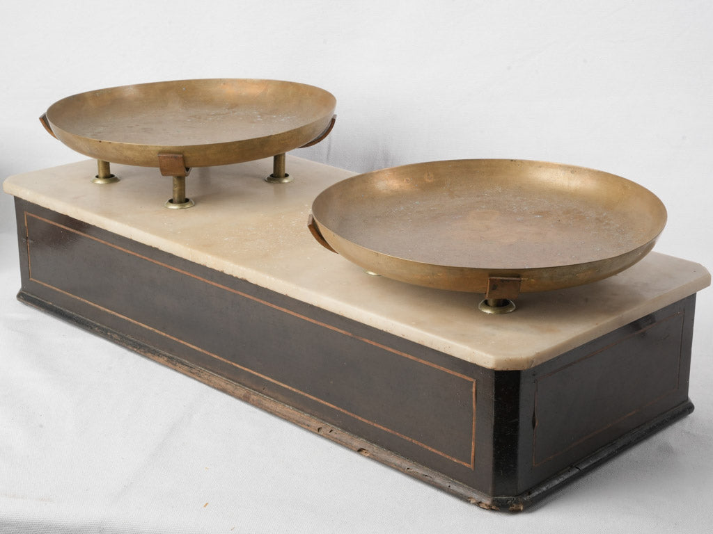 Substantial French Two-Pan Mercantile Scale Circa 1900 - 30"