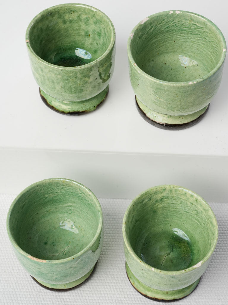 Artisanal crafted egg cup collection