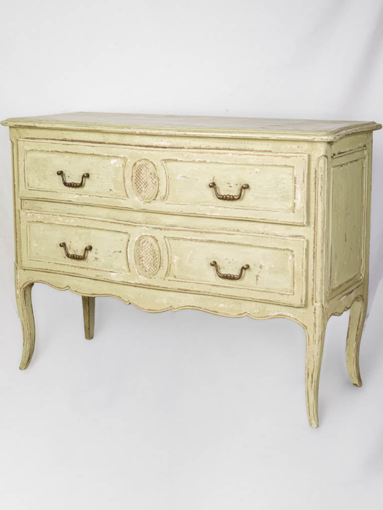 Antique pistachio oak commode