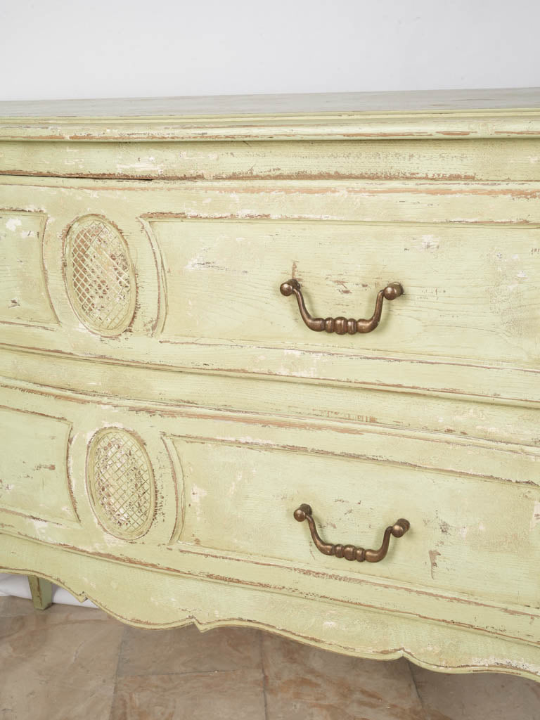 Light green vintage storage console