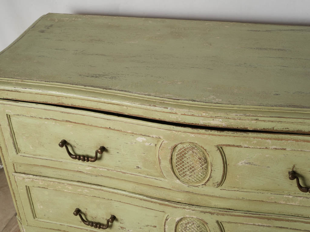 Historic trellis-carved commode