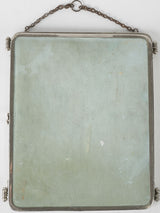 French Silver Table Shaving Mirror
