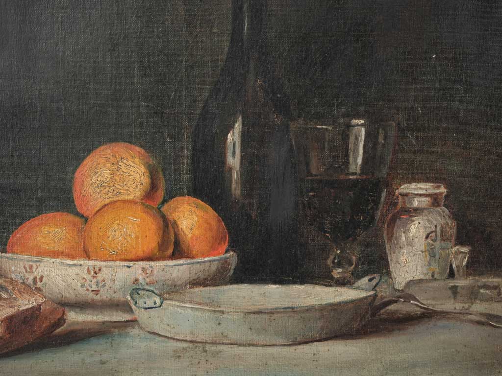 Realistic 19th-century canvas painting