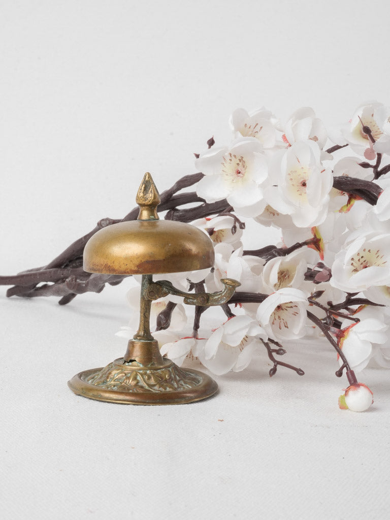 Delightful Petite French Brass Counter Bell Circa 1900 - 4"