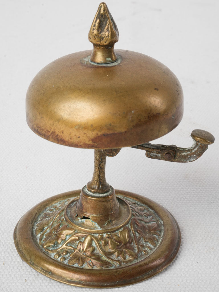 Delightful Petite French Brass Counter Bell Circa 1900 - 4"