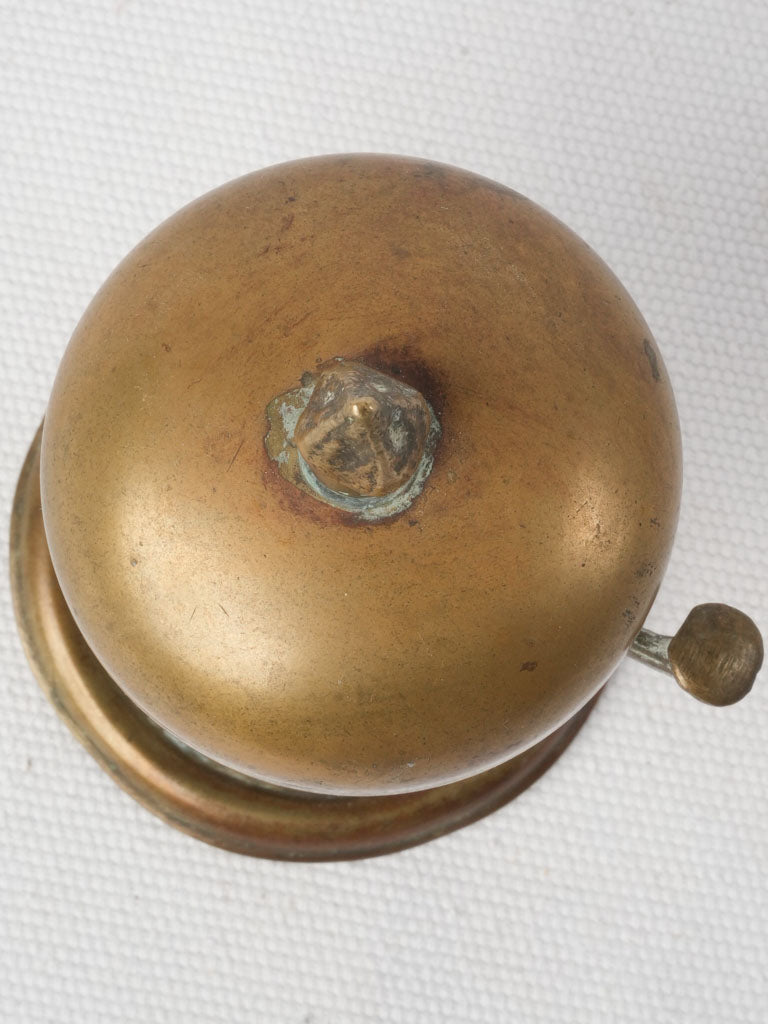 Delightful Petite French Brass Counter Bell Circa 1900 - 4"
