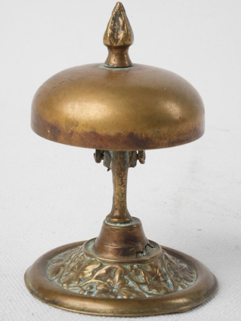 Delightful Petite French Brass Counter Bell Circa 1900 - 4"