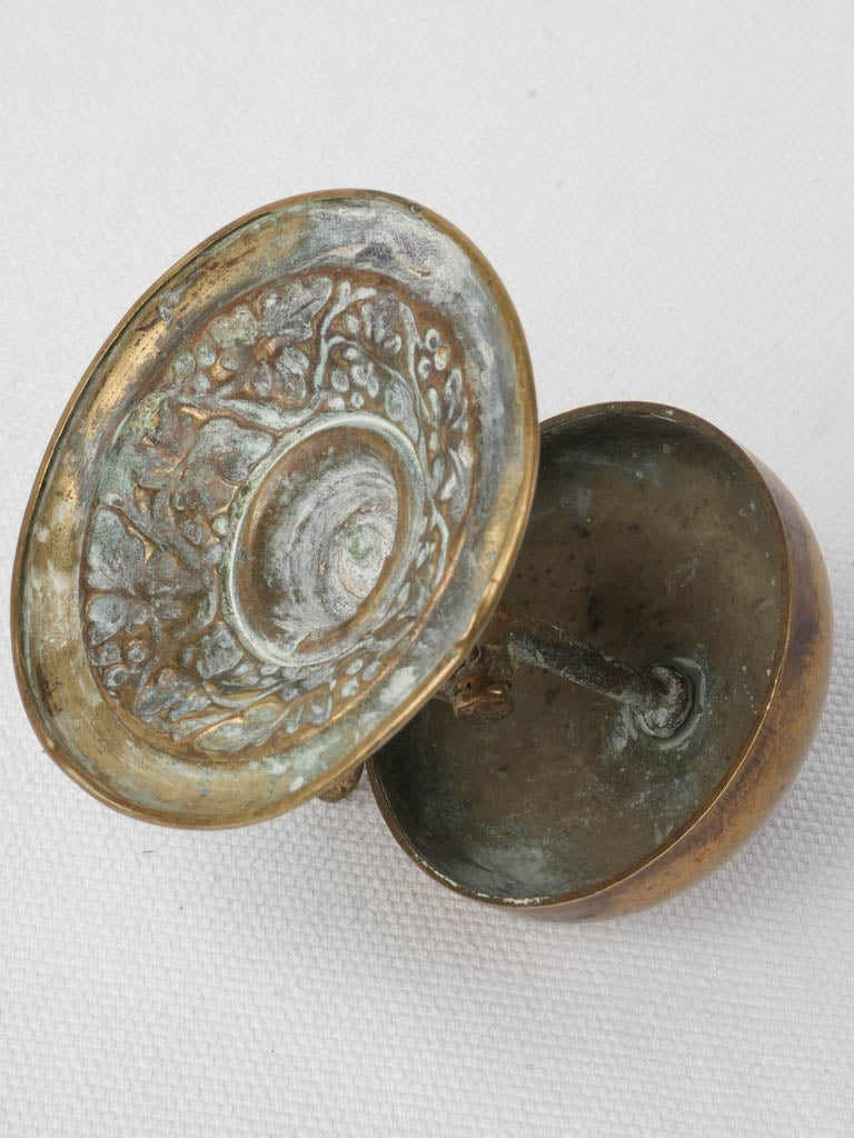 Delightful Petite French Brass Counter Bell Circa 1900 - 4"