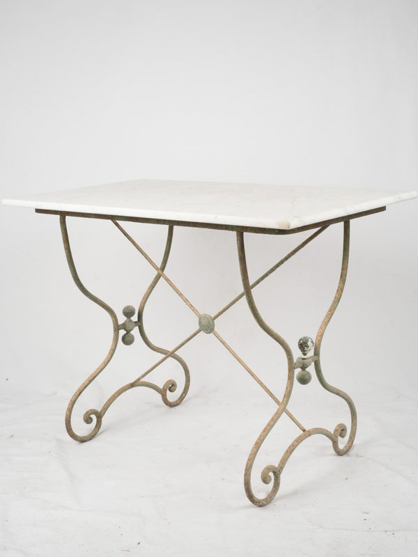 Antique French marble garden table