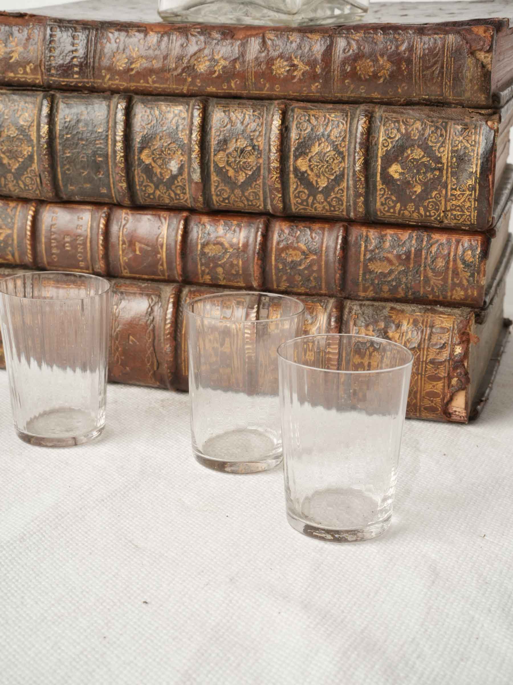 Petite French Hidden Drinks Set Disguised as Antique Books, Late 19th Century - 5½" x 8¾"