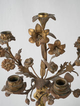 Intricate 19th-century decorative brass candelabra