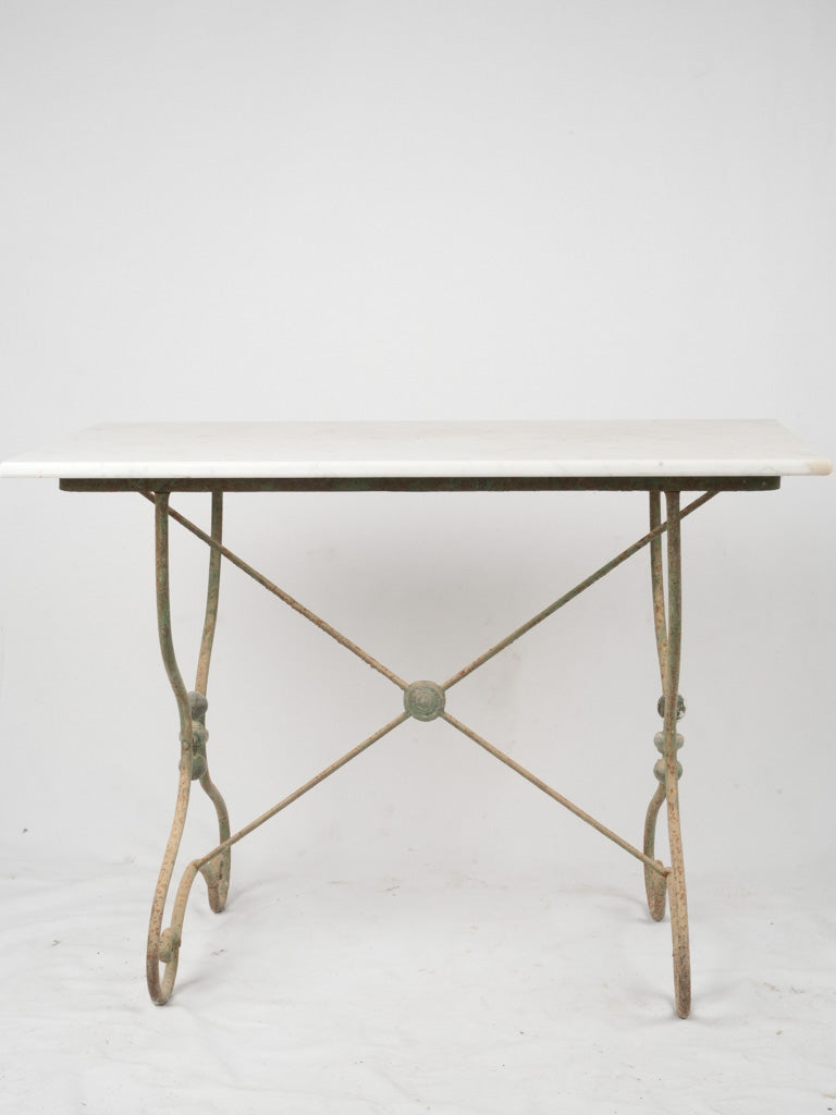 Vintage French iron base garden table