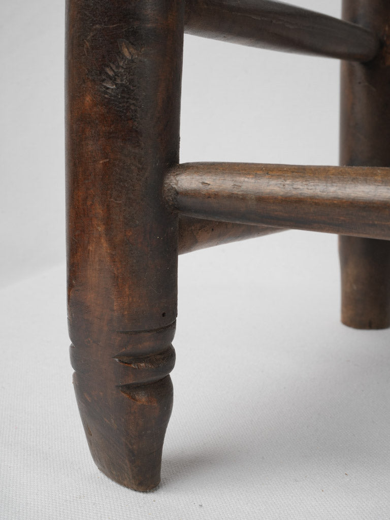 Artisanal 19th-century French ladderback dining chairs